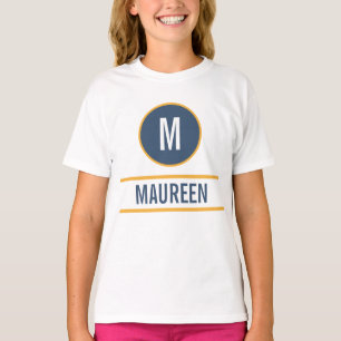 Eigen monogram letter initiaal t-shirt