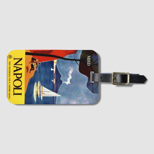 Eigen monogram Napoli (Napels) Bagagelabel (Voorkant (horizontaal))