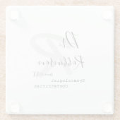 Eigen monogram Obgyn Obstetricist Gynaecoloog Glazen Onderzetter (Achterkant)