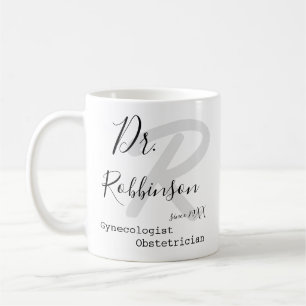 Eigen monogram Obgyn Obstetricist Gynaecoloog Koffiemok