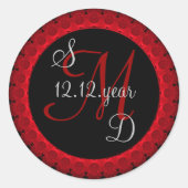 Eigen monogram ronde sticker (Voorkant)