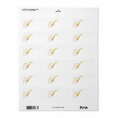 Eigen monogram S Faux Gold Foil Monogrammen Initia Etiket (Full Sheet)