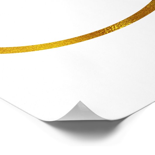 Eigen monogram S Faux Gold Foil Monogrammen Initia Poster (Hoek)