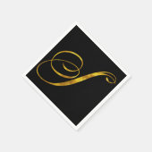 Eigen monogram S Faux Gold Foil Monogrammen Initia Servet (Hoek)