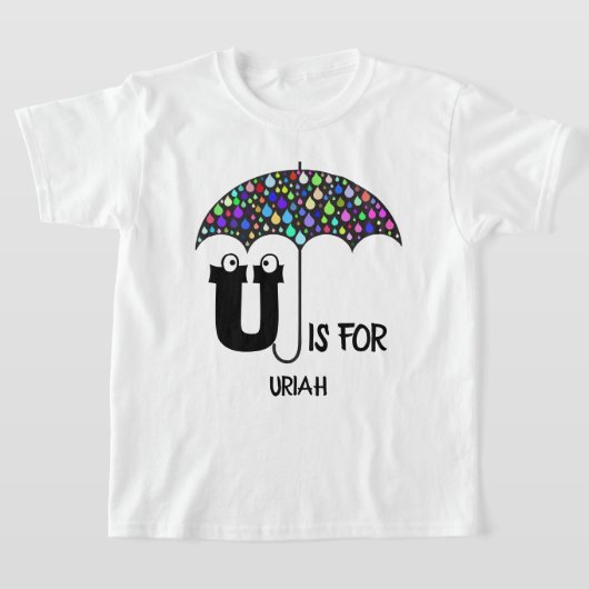 Eigen monogram U is voor de schattige benaming Umb T-shirt (Laagn)