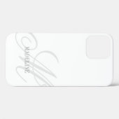 Eigen monogram watermerk elegant iPhone 12 hoesje (Achterkant (horizontaal))
