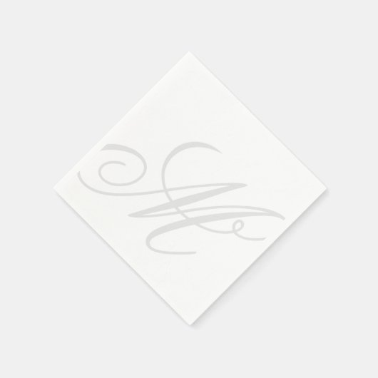 Eigen monogram watermerk papier, servetten (Hoek)