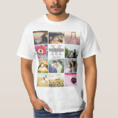 Eigen monogrammen afbeeldingen t-shirt (Voorkant)