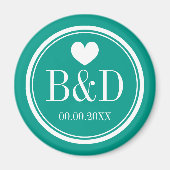 Eigen monogrammen bruiloft voor magneten (Voorkant)
