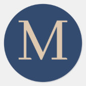 Eigen monogrammen ronde sticker (Voorkant)