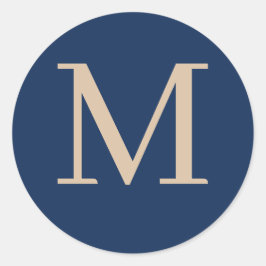 Eigen monogrammen ronde sticker