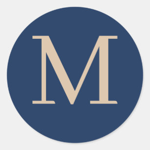 Eigen monogrammen ronde sticker