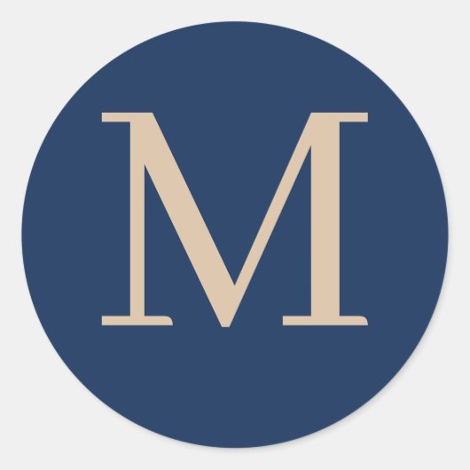 Eigen monogrammen ronde sticker (Voorkant)