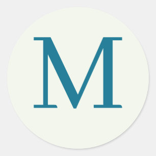 Eigen monogrammen ronde sticker