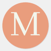 Eigen monogrammen ronde sticker (Voorkant)