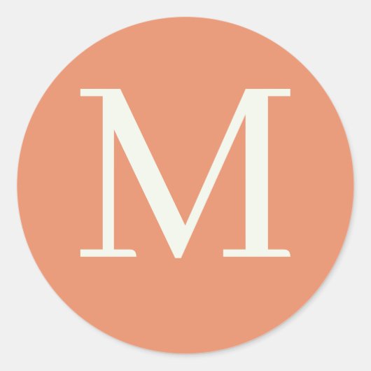 Eigen monogrammen ronde sticker (Voorkant)