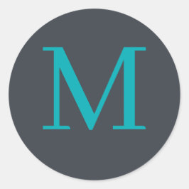 Eigen monogrammen ronde sticker