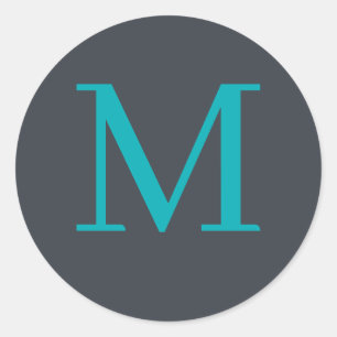 Eigen monogrammen ronde sticker