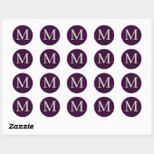 Eigen monogrammen ronde sticker (Vel)