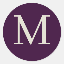 Eigen monogrammen ronde sticker