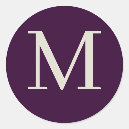 Eigen monogrammen ronde sticker (Voorkant)