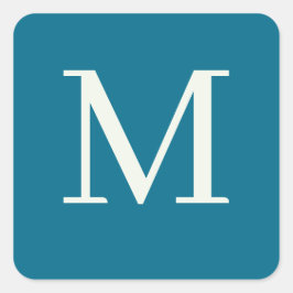 Eigen monogrammen vierkante sticker