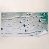 Eigen monogrammen Witte regendruppels Bachelorette Strandlaken (Voorkant)