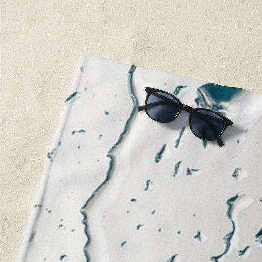 Eigen monogrammen Witte regendruppels Bachelorette Strandlaken (In situ)