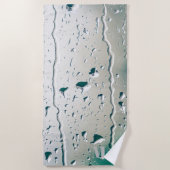 Eigen monogrammen Witte regendruppels Bachelorette Strandlaken (Voorkant)