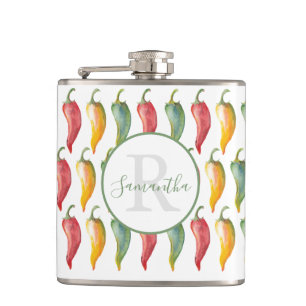 Eigen monogrammenkolf voor Spaanse peper Heupfles