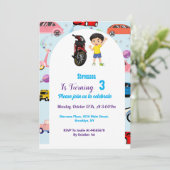 Eigen motorfietsfeest Invitat Kaart (Staand voorkant)