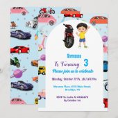 Eigen motorfietsfeest Invitat Kaart (Voorkant / Achterkant)