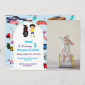 Eigen motorfietsfeest Invitat Kaart (Voorkant / Achterkant)