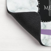 Eigen Muismat Marble Paarse Streak Monogram (Hoek)