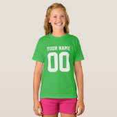 Eigen naam Aantal Football Jersey Shirt Girls (Voorkant volledig)