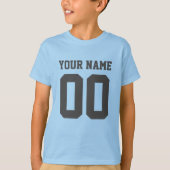 Eigen naam Aantal Kinderen Football Jersey Shirt (Voorkant)