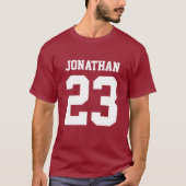 Eigen naam Aantal Mannen Sport Jersey T-Shirt (Voorkant)