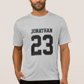 Eigen naam Aantal Mannen Sport Jersey T-Shirt (Voorkant)