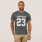 Eigen naam Aantal Mannen Sport Jersey T-Shirt (Voorkant volledig)