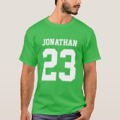 Eigen naam Aantal Mannen Sport Jersey T-Shirt (Voorkant)