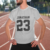 Eigen naam Aantal Mannen Sport Jersey T-Shirt
