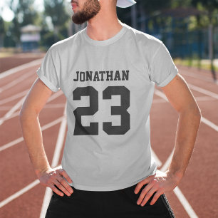 Eigen naam Aantal Mannen Sport Jersey T-Shirt