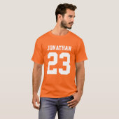 Eigen naam Aantal Mannen Sport Jersey T-Shirt (Voorkant volledig)