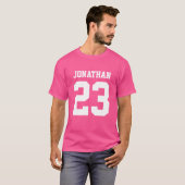 Eigen naam Aantal Mannen Sport Jersey T-Shirt (Voorkant volledig)
