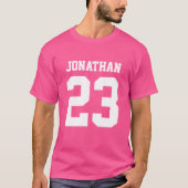 Eigen naam Aantal Mannen Sport Jersey T-Shirt (Voorkant)