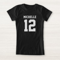 Eigen naam Aantal meisjes Sport Jersey T-Shirt