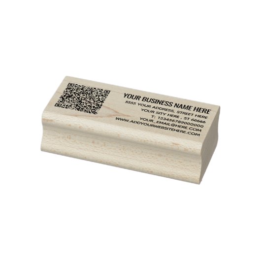 Eigen naam Adres Contactgegevens QR Code Stempel (Stempel)