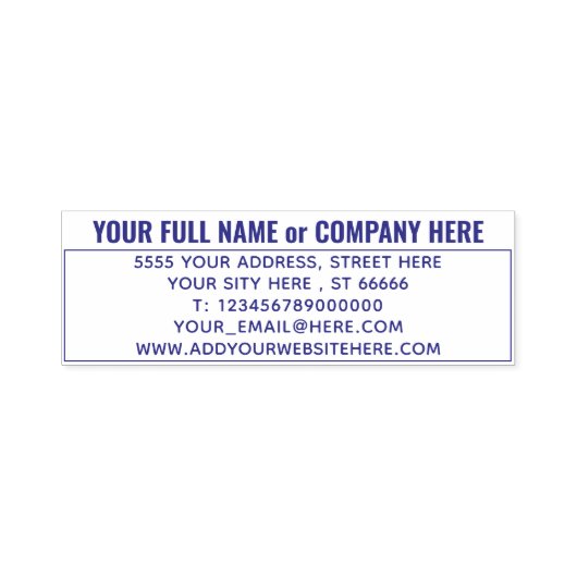 Eigen naam Adres Stempel je e-mailadres website (Design)