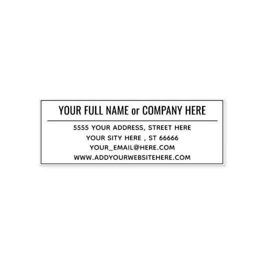 Eigen naam Adres Website E-mailadres Stempel (Design)