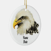 Eigen naam, Amerikaanse adelaar Vergeet nooit Keramisch Ornament (Rechts)